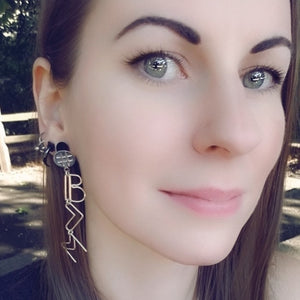 #BLM Sterling Silver Dangle Earrings (photo/model: Kathy Kerner)