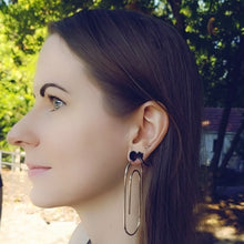 Load image into Gallery viewer, Clippi Sterling Silver Hoop Earrings (photo/model: Kathy Kerner)