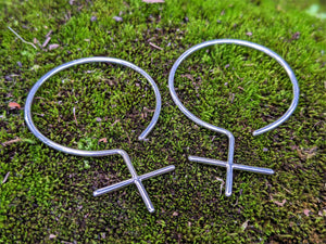 Feminista Sterling Silver Hoop Earrings