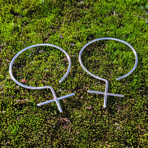 Feminista Sterling Silver Hoop Earrings